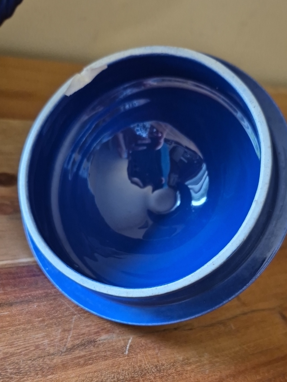 Vintage Fiestaware Cobalt Blue Coffee Pot (Has Chips) - Picture 9 of 12